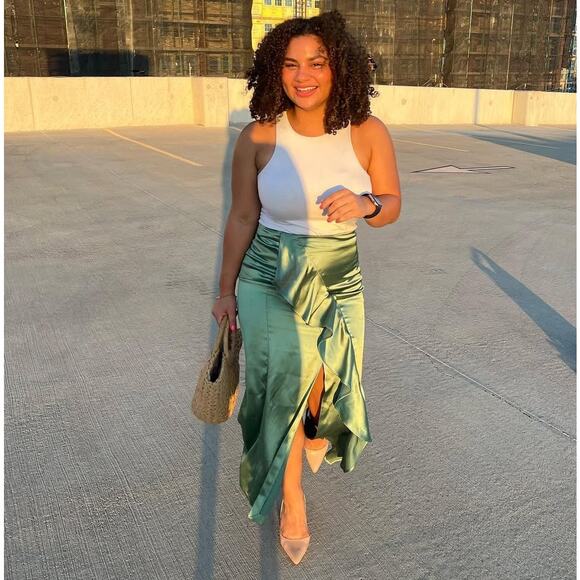 ZARA High-Waisted Midi Skirt NWT - Picture 10 of 16